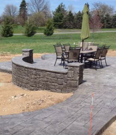 decorative concrete patio